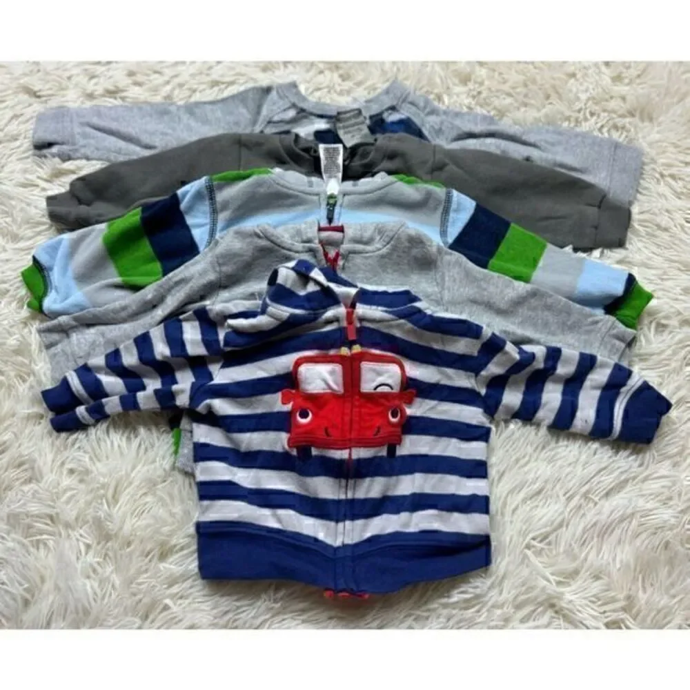 5 piece Baby Boys Size 3-6 month toddler sweaters and thermal bundle by Carters